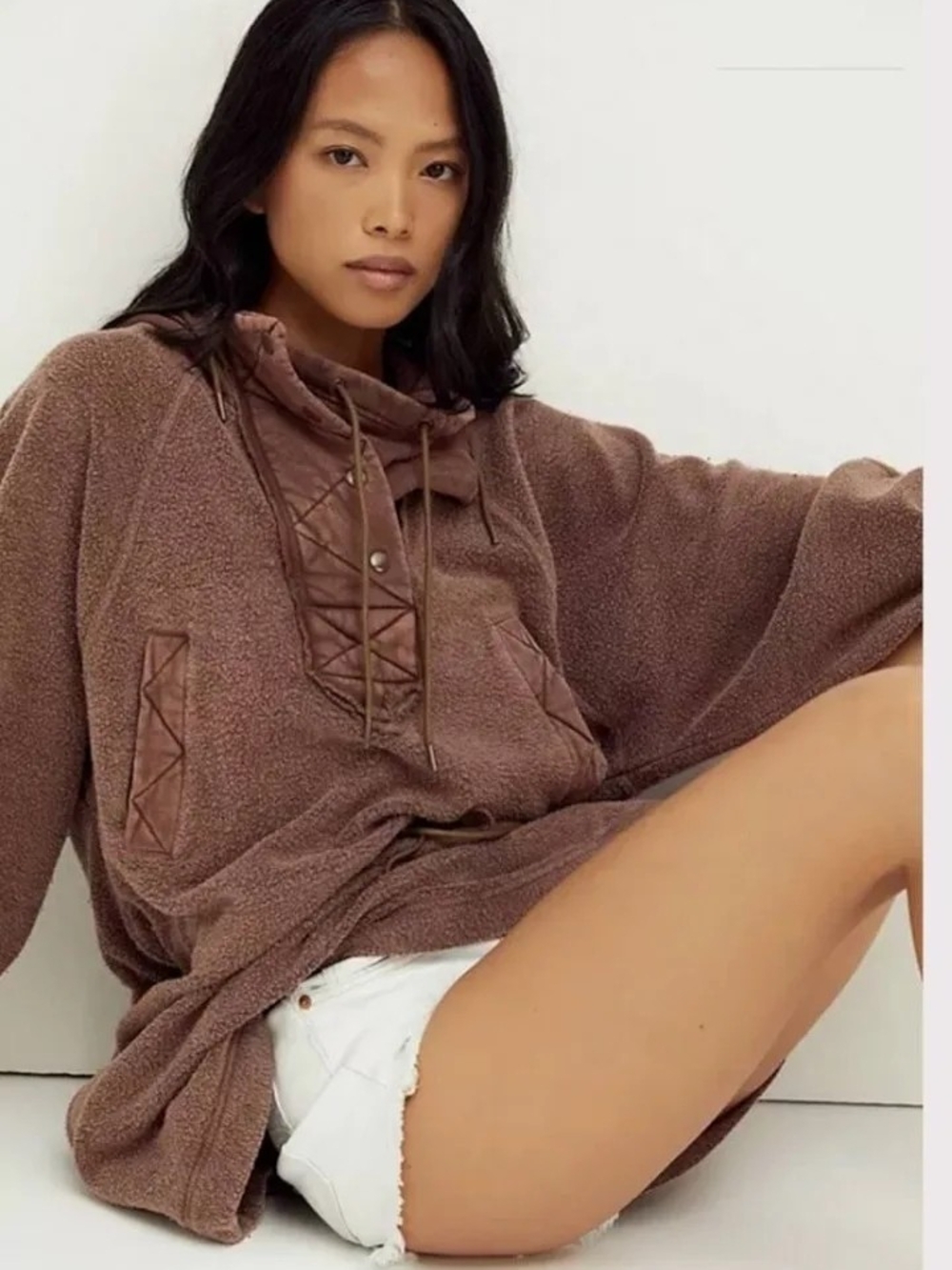 We The Free People Sadie Sweatshirt Pullover Tunic Top Bohobocentric